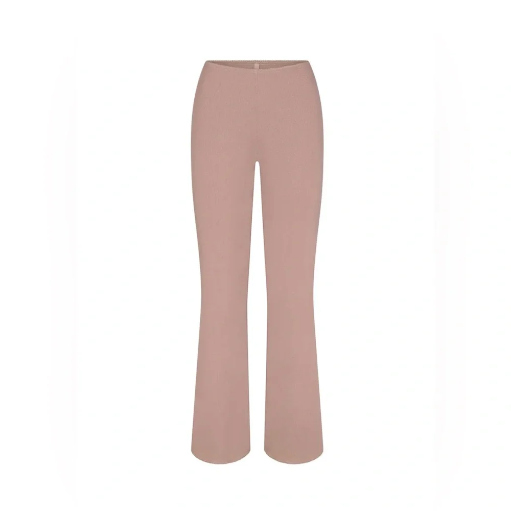 SKIMS Cotton Picot Straight Leg Pants in Umber - Picture 6 of 7
